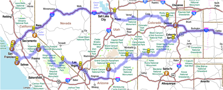 RV Trip Map